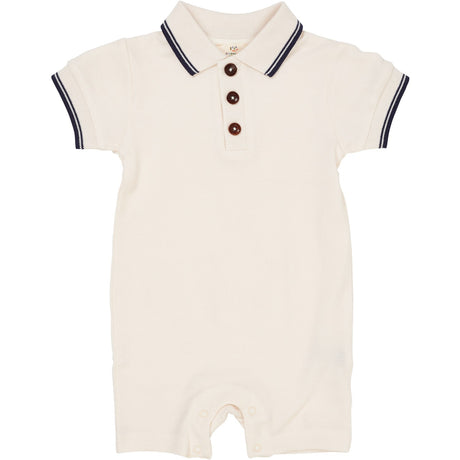 COPENHAGEN COLORS Cream Comb. Pique Polo Romper