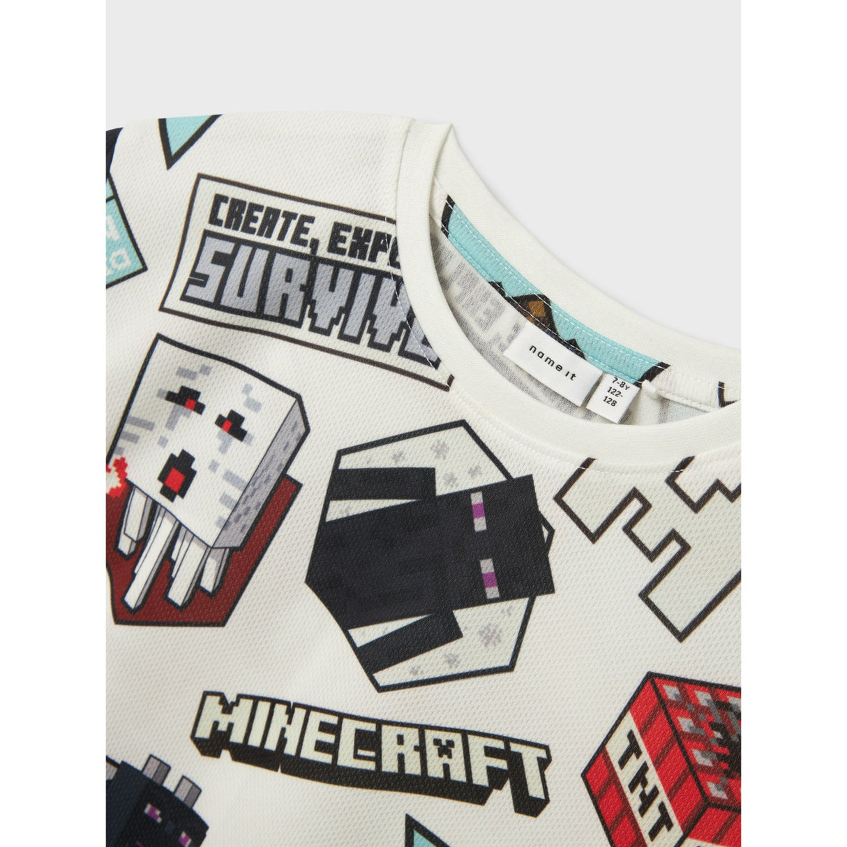 Name It Bright White Map Minecraft Regular Poly T-Shirt