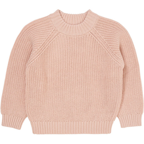 COPENHAGEN COLORS Dusty Rose Strikket Classic Rib Bluse