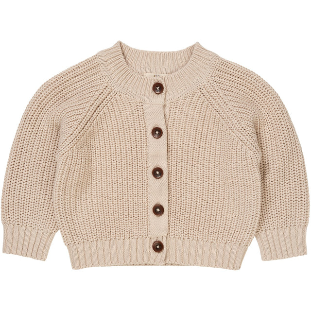 COPENHAGEN COLORS Beige Strikket Classic Rib Cardigan