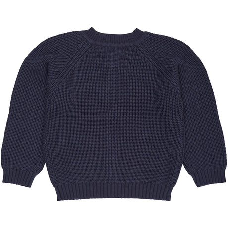 COPENHAGEN COLORS Navy Strikket Classic Rib Cardigan