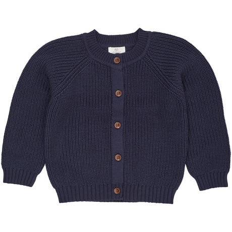 COPENHAGEN COLORS Navy Strikket Classic Rib Cardigan