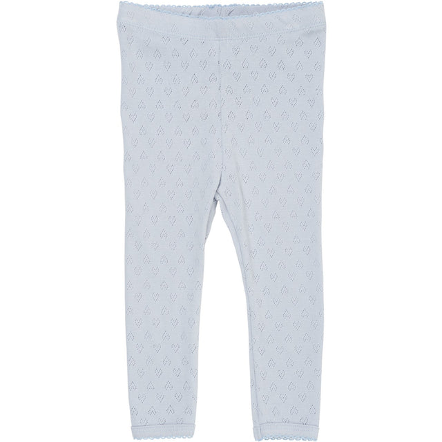 COPENHAGEN COLORS Dusty Blue Pointelle Heart Leggings