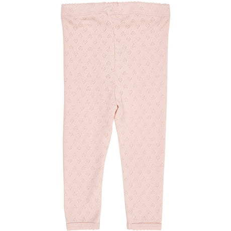 COPENHAGEN COLORS Dusty Rose Pointelle Heart Leggings