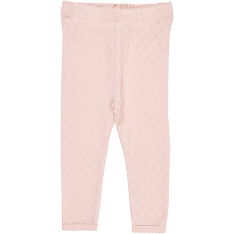 COPENHAGEN COLORS Dusty Rose Pointelle Heart Leggings