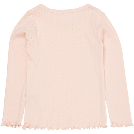 COPENHAGEN COLORS Dusty Rose Summer Pointelle Ls Bluse
