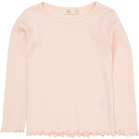 COPENHAGEN COLORS Dusty Rose Summer Pointelle Ls Bluse
