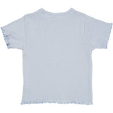 COPENHAGEN COLORS Dusty Blue Summer Pointelle T-Shirt