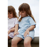 COPENHAGEN COLORS Dusty Blue Summer Pointelle T-Shirt