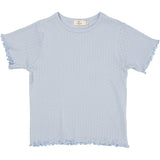 COPENHAGEN COLORS Dusty Blue Summer Pointelle T-Shirt