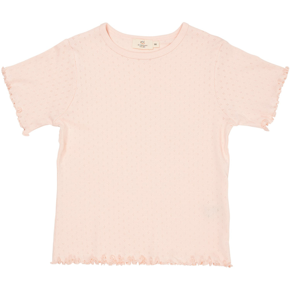 COPENHAGEN COLORS Dusty Rose Summer Pointelle T-Shirt