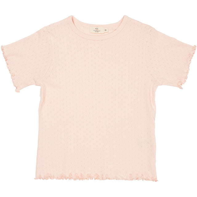 COPENHAGEN COLORS Dusty Rose Summer Pointelle T-Shirt