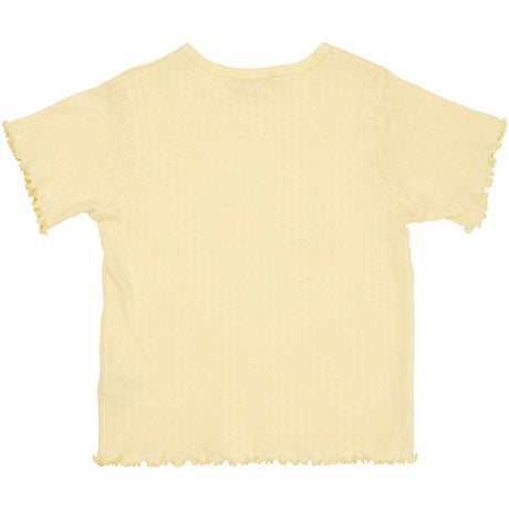 COPENHAGEN COLORS Lt Yellow Summer Pointelle T-Shirt