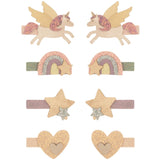Mimi & Lula 8 Hårclips - Mini Flying Unicorn Dreamland