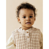 Lil'Atelier Turtledove Gray Morn Boa Strik Vest