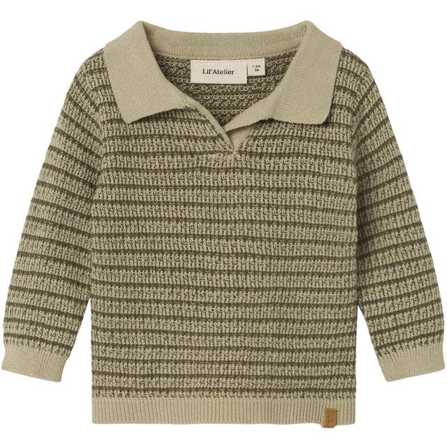 Lil'Atelier Moss Gray Barker Strik Polo