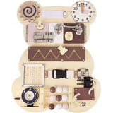 HEMMINGSEN Kids Brown Aktivitetstavle Bjørn Bærbar