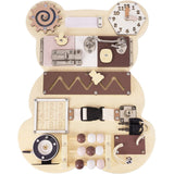 HEMMINGSEN Kids Brown Aktivitetstavle Bjørn Bærbar