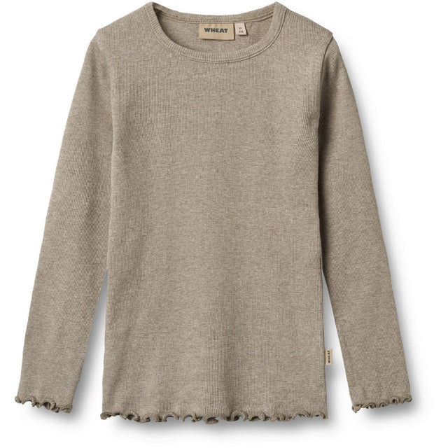 Wheat Gravel Melange Bluse Ida