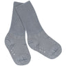 Gobabygo Stone Blue Non-Slip Strømper I Merino Uld