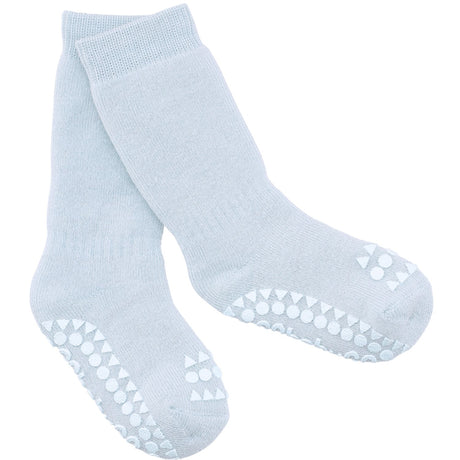 Gobabygo Sky Blue Non-Slip Strømper Organic Terry Bomuld