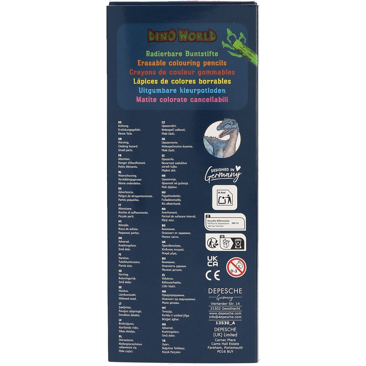 Dino World Erasable Farveblyanter