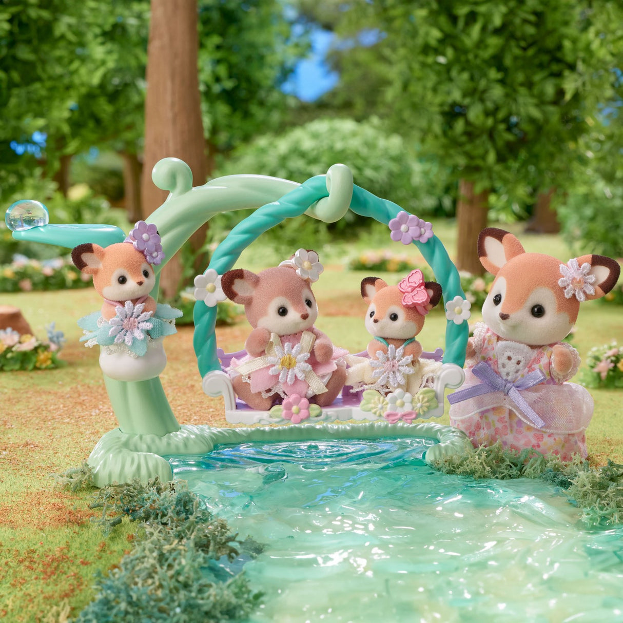 Sylvanian Families® Deer Babies - Floral Swing Sæt
