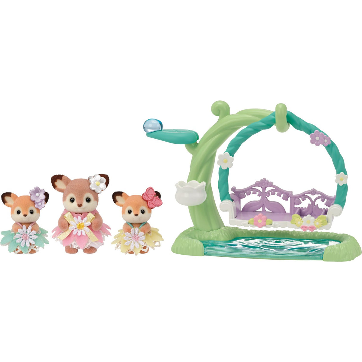 Sylvanian Families® Deer Babies - Floral Swing Sæt
