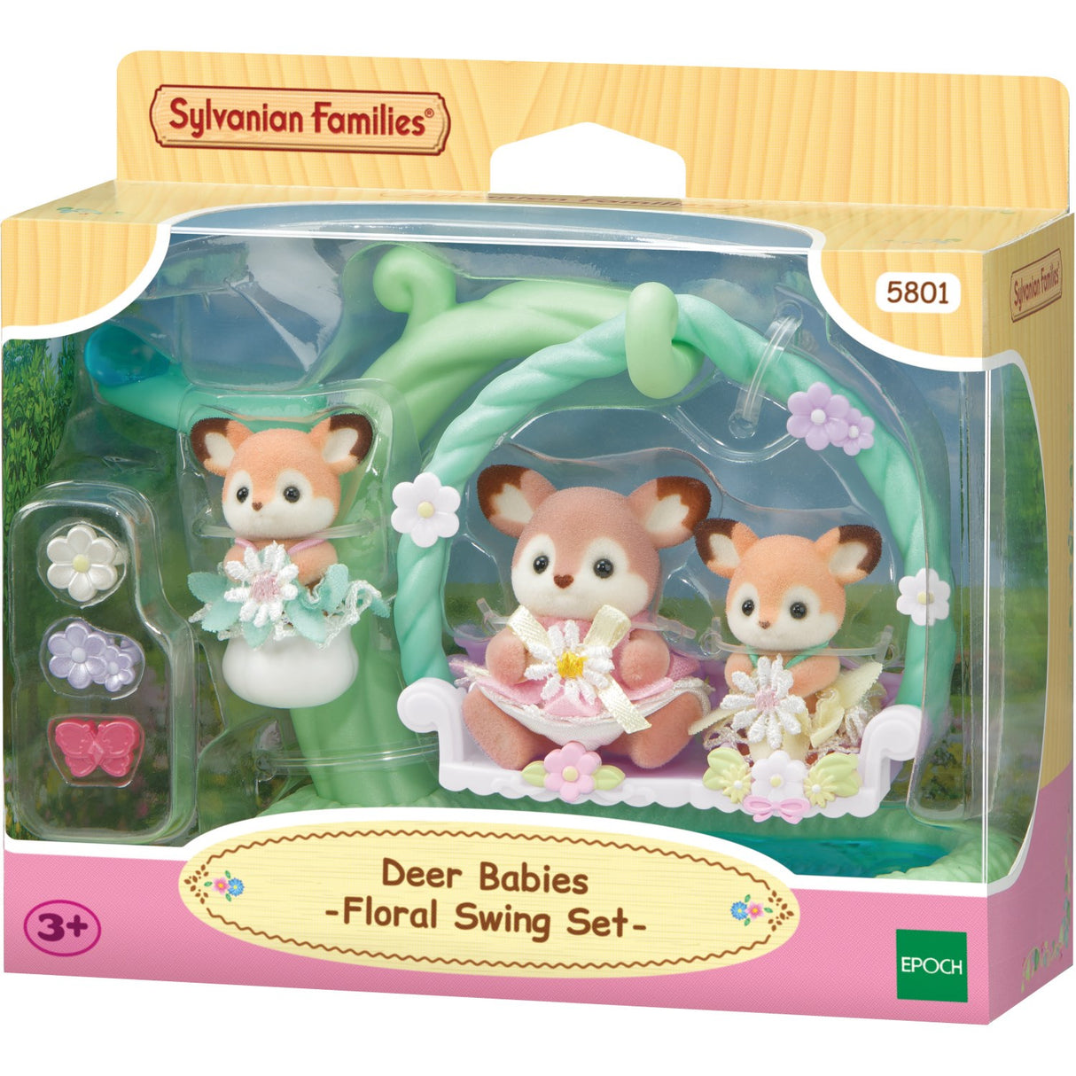 Sylvanian Families® Deer Babies - Floral Swing Sæt