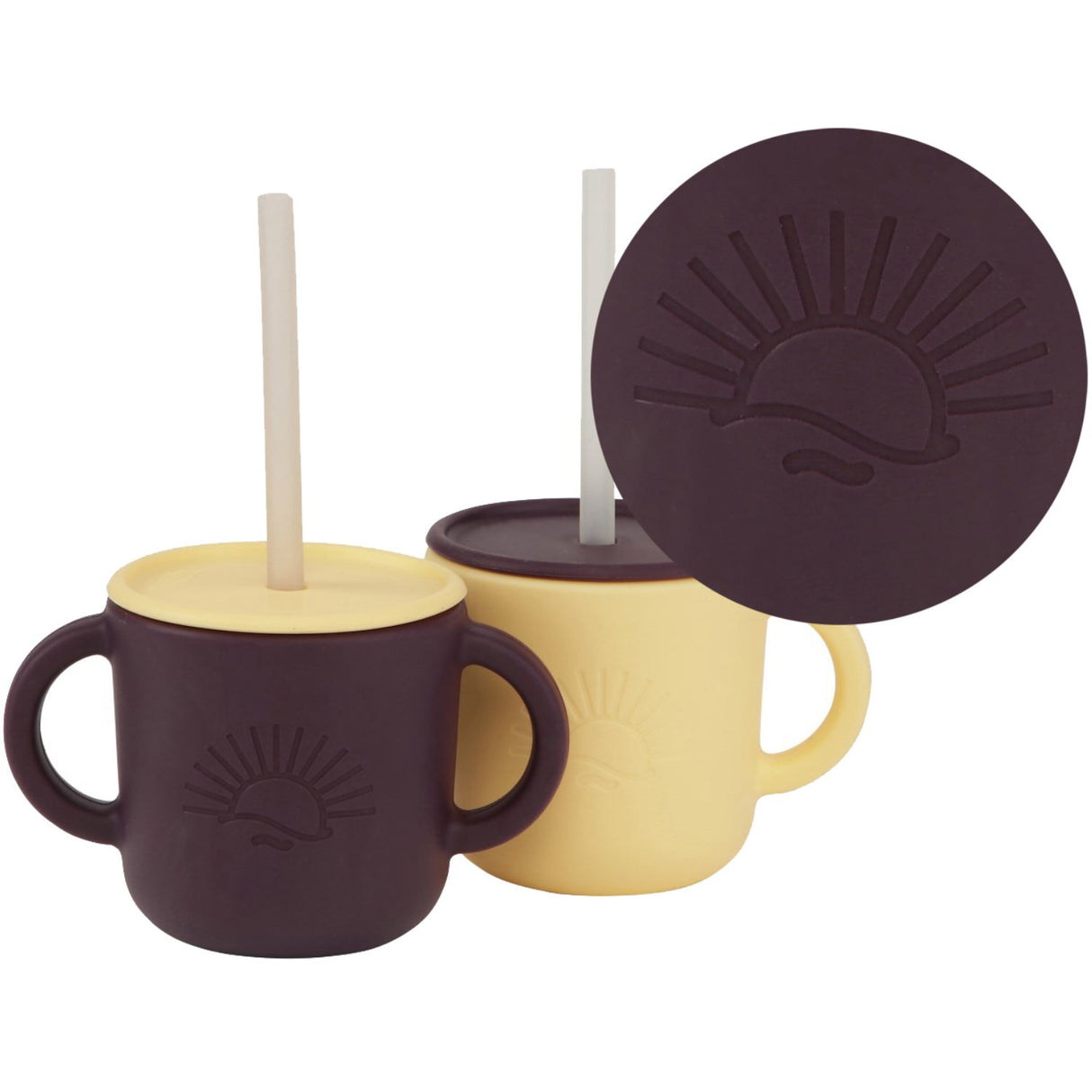 By Lille Vilde Vanilla & Plum Kopper W/Låg 2pcs