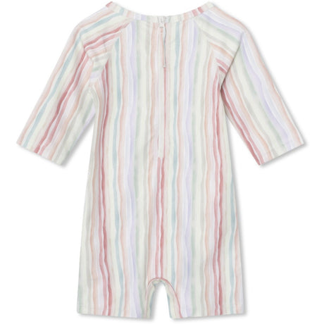 Mini A ture Wavy Stripes Goldie 3/4 Printed Badeheldragt. GRS