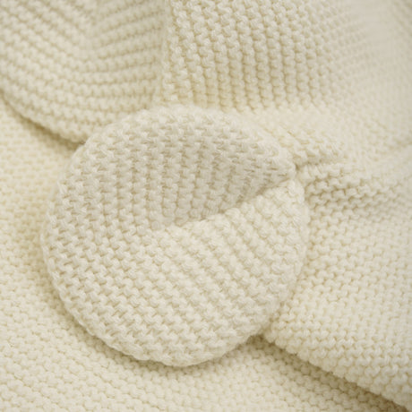 Huttelihut Antique White Elefanthue Strik m. Ører