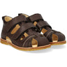 Angulus Dark Brown Begynder Sandal Med Velcrolukning