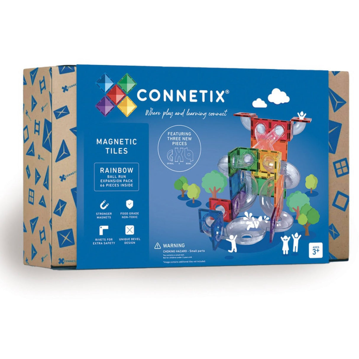Connetix Rainbow Bold Run Expansion Pak 66 Styks