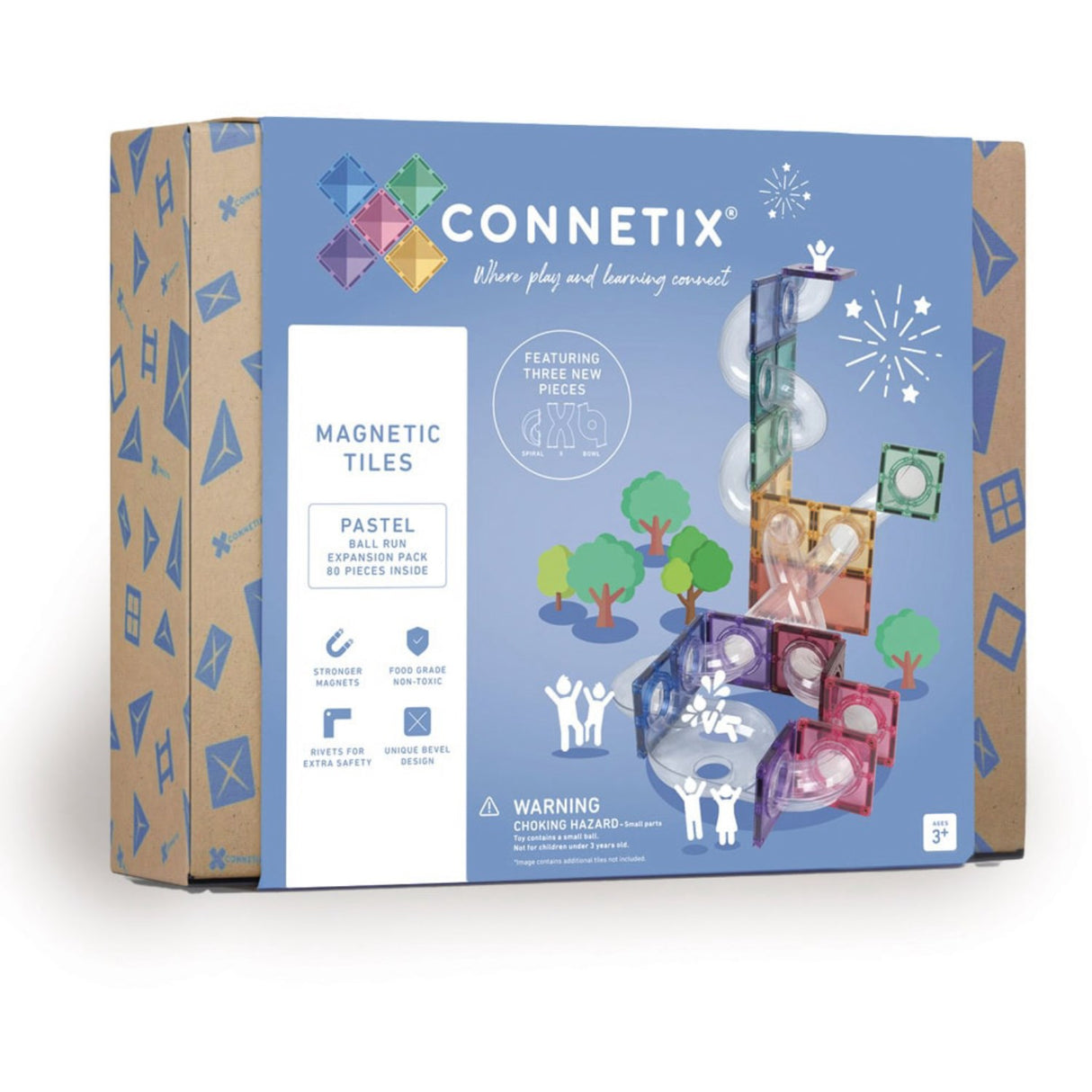 Connetix Pastel Bold Run Expansion Pak 80 Styks