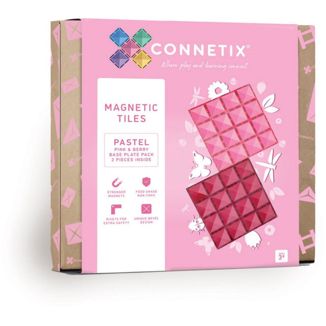 Connetix Pastel Pink & Berry Base Plate 2 Styks