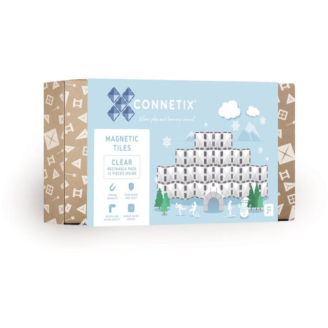 Connetix Clear Rectangle Pak 12 Styks