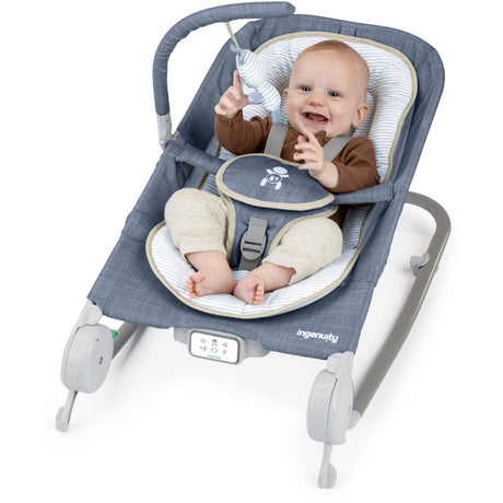 Ingenuity Chambray Happy Belly™ Rock-To-Bounce Massage Sæde