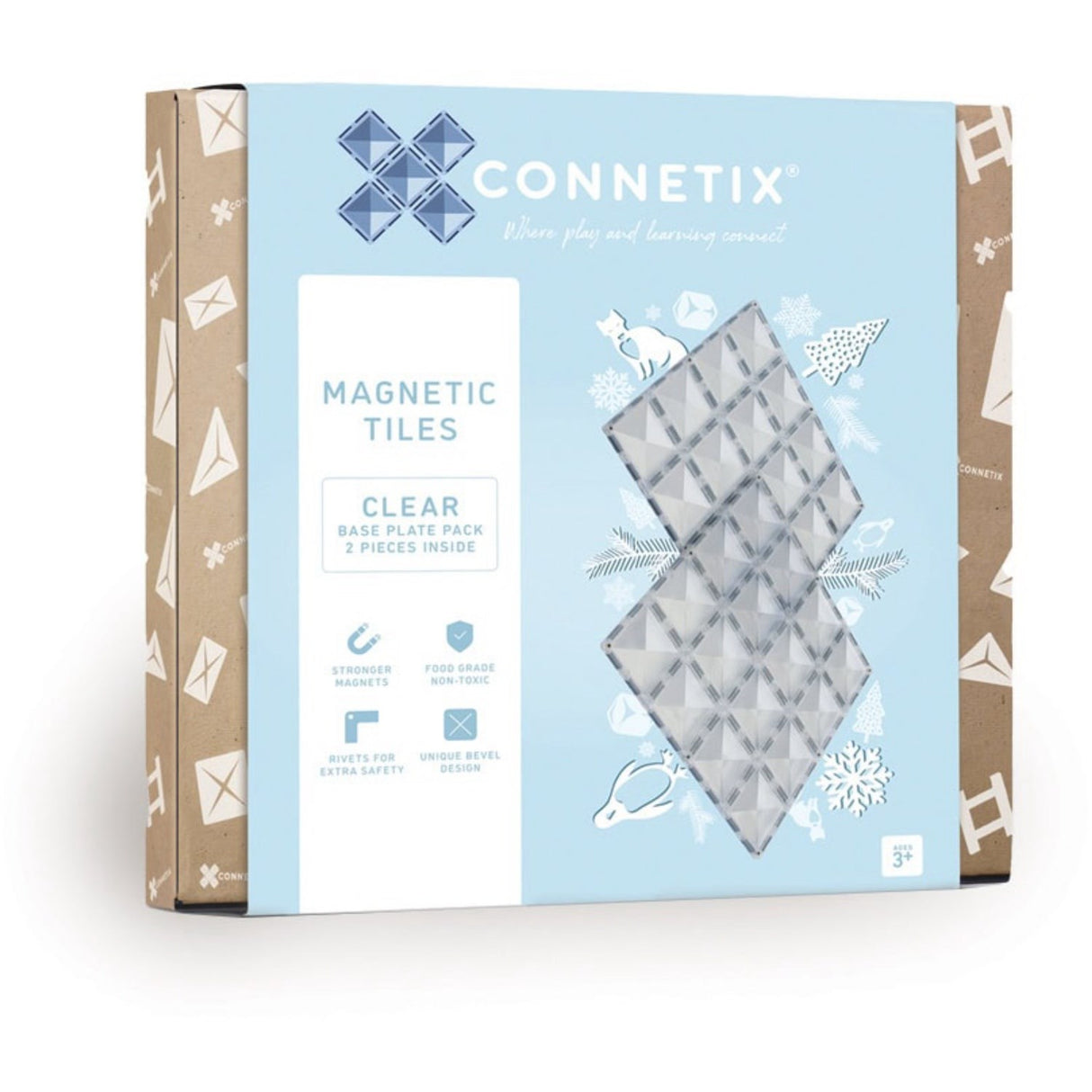 Connetix Clear Base Plate Pak 2 Styks