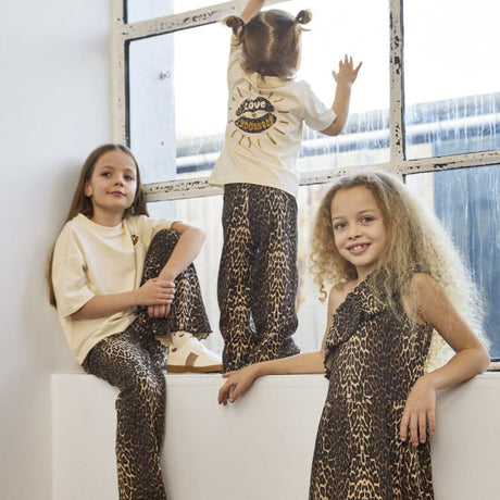 The New Oxford Tan AOP Ellen Wide Rib Bukser