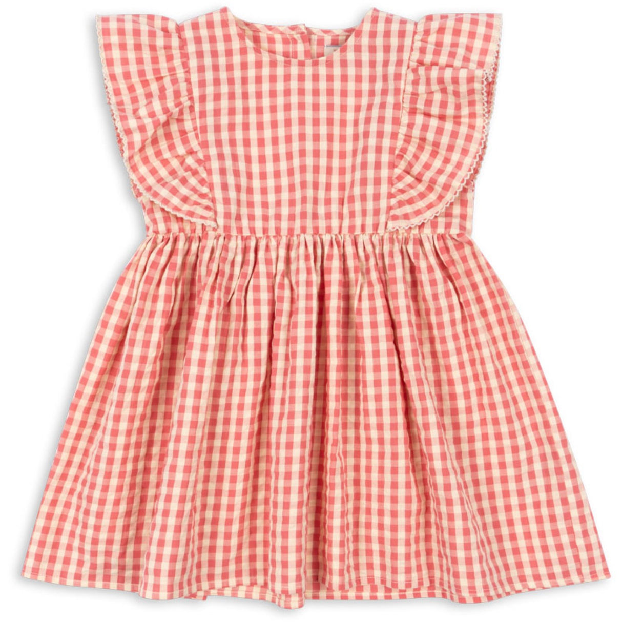 Konges Sløjd Flamingo Plume Check Kim Flæse Kjole GOTS