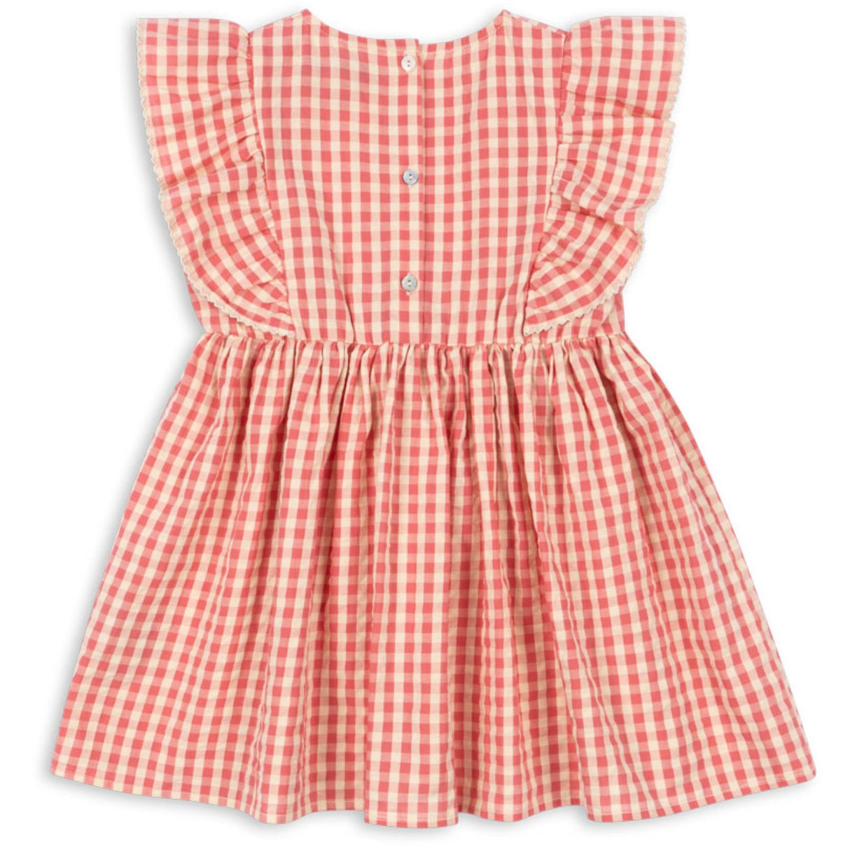 Konges Sløjd Flamingo Plume Check Kim Flæse Kjole GOTS