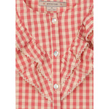 Konges Sløjd Flamingo Plume Check Kim Flæse Ss Skjorte GOTS