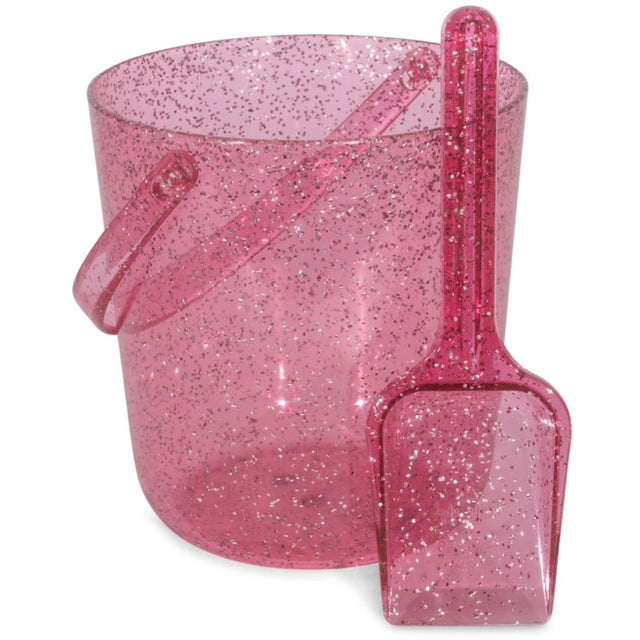 Konges Sløjd Sparkling Pink Strand Spand og Skovl Glitter