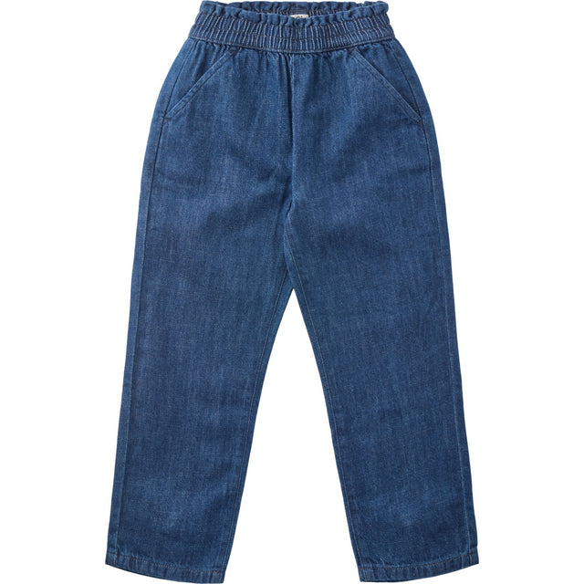 Copenhagen Colors Dark Indigo Blue Washed Organic Chinos M. Sløjfe Regular Fit