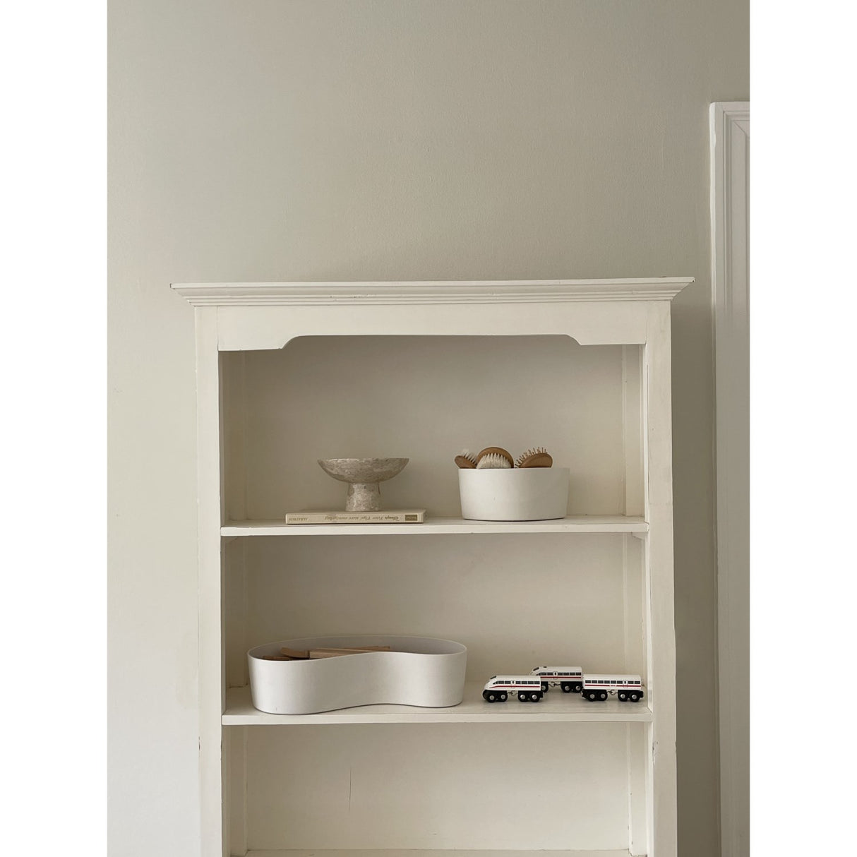 We Are Bitte Ivory Wave Opbevaringkurv Large