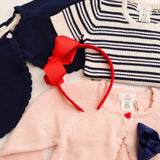 COPENHAGEN COLORS Navy Lt. Strikket Bolero m. hjerteknap