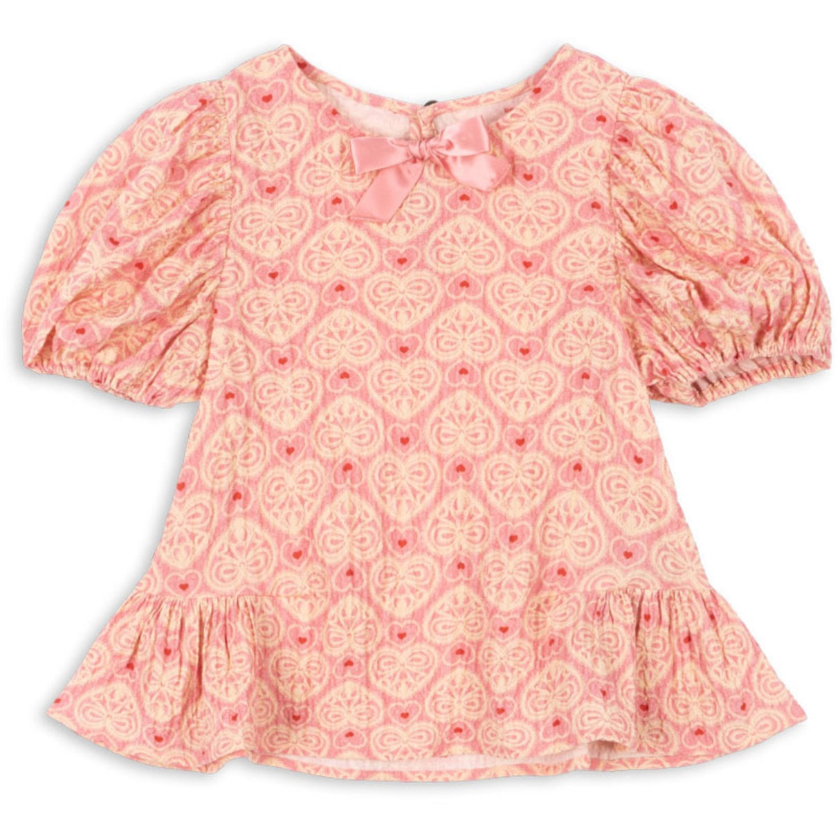 Konges Sløjd Lacy Pink Ava Ss Bluse GOTS