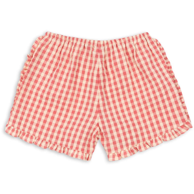 Konges Sløjd Flamingo Plume Check Kim Flæse Shorts GOTS