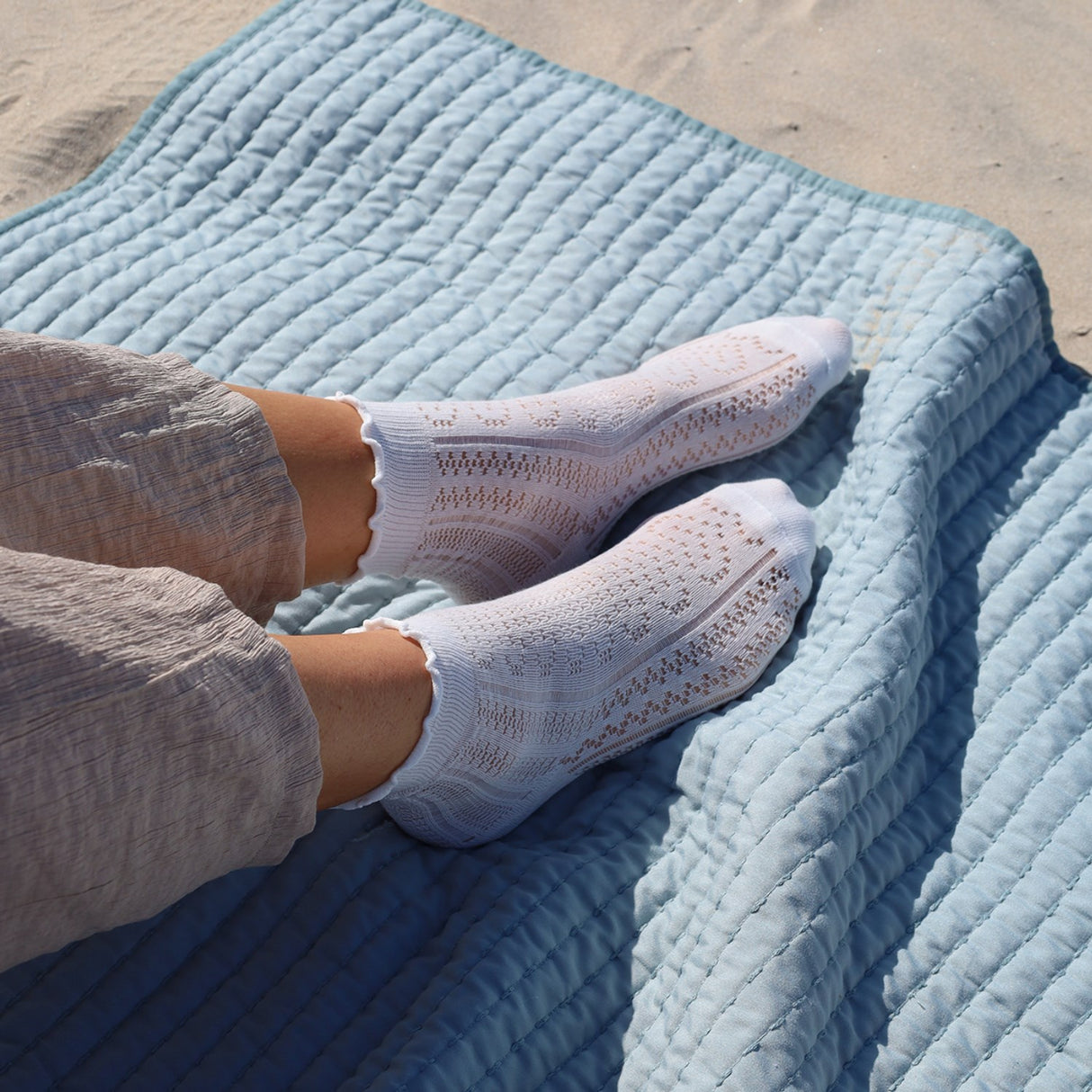 Bow's by Stær Strømper - Onesize - Flæse Hvid